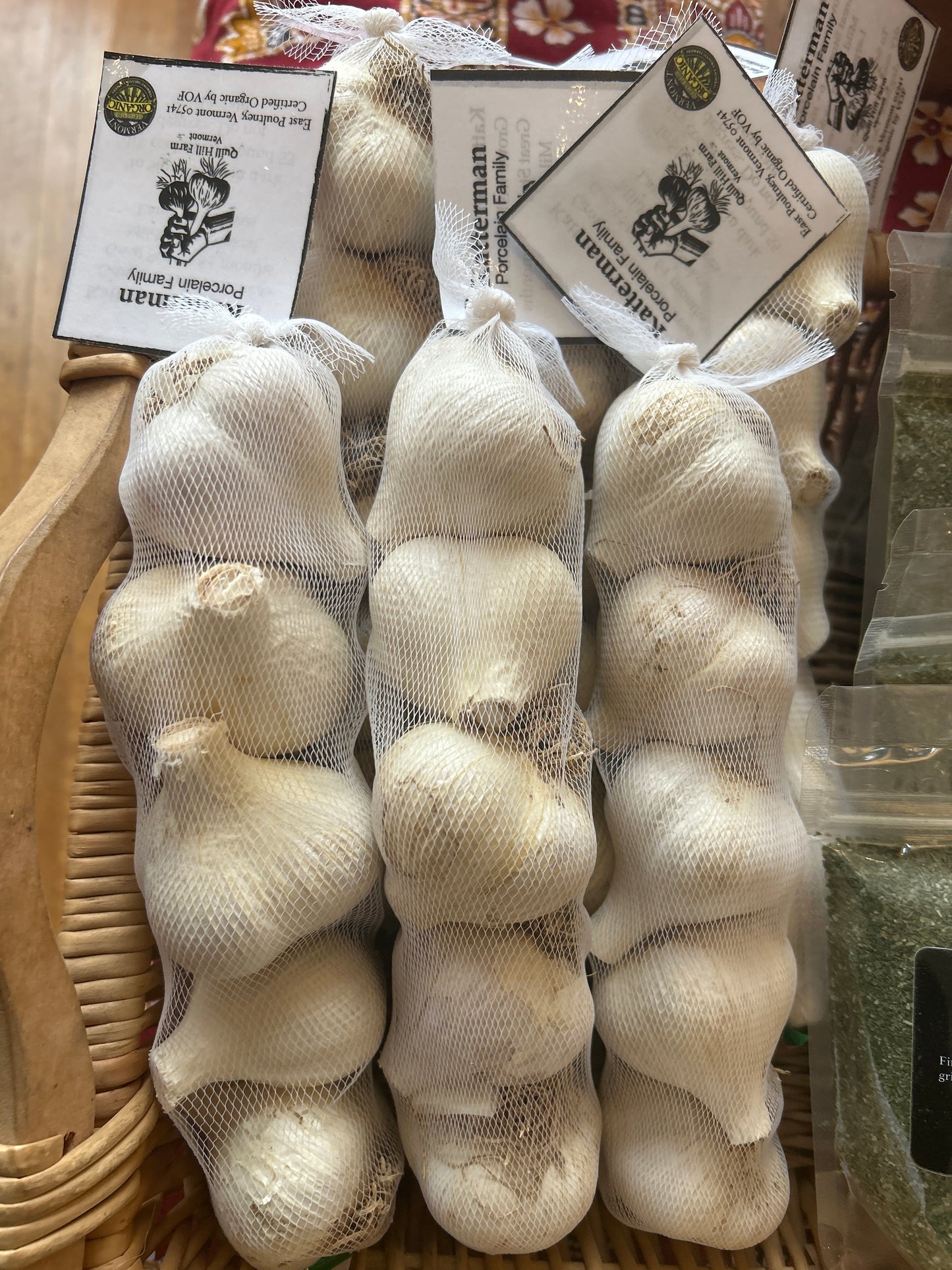 Katterman Porcelain Garlic- Certified Organic