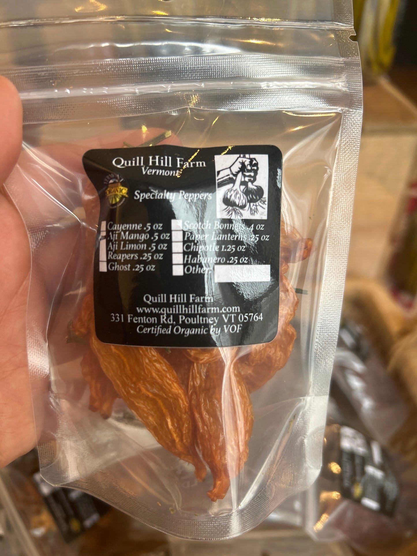 Aji Mango Dried Peppers- Certified Organic