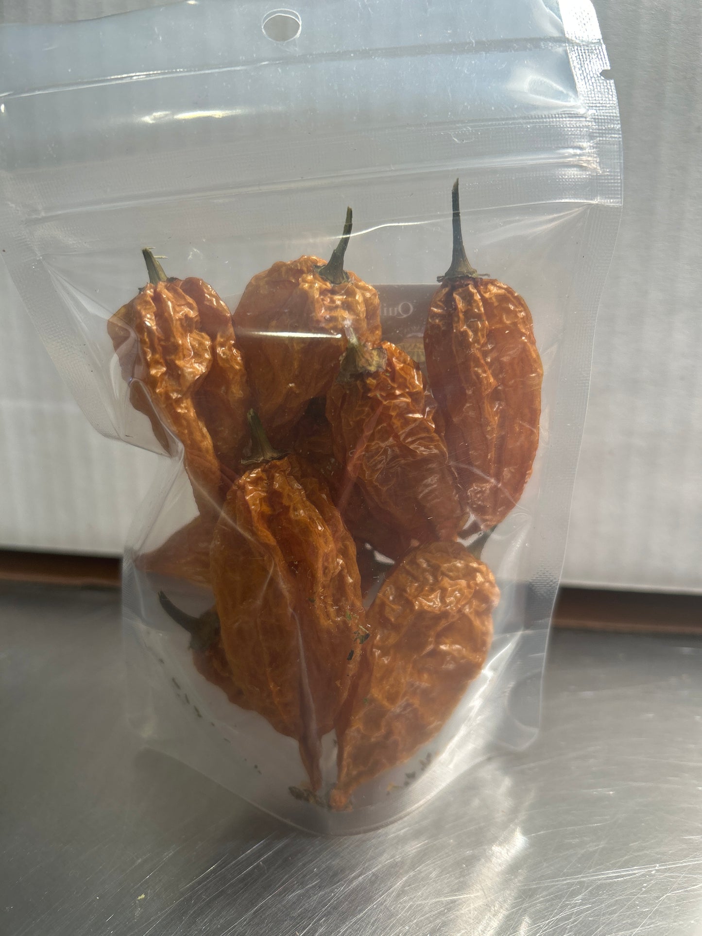 Fatalii peppers dried