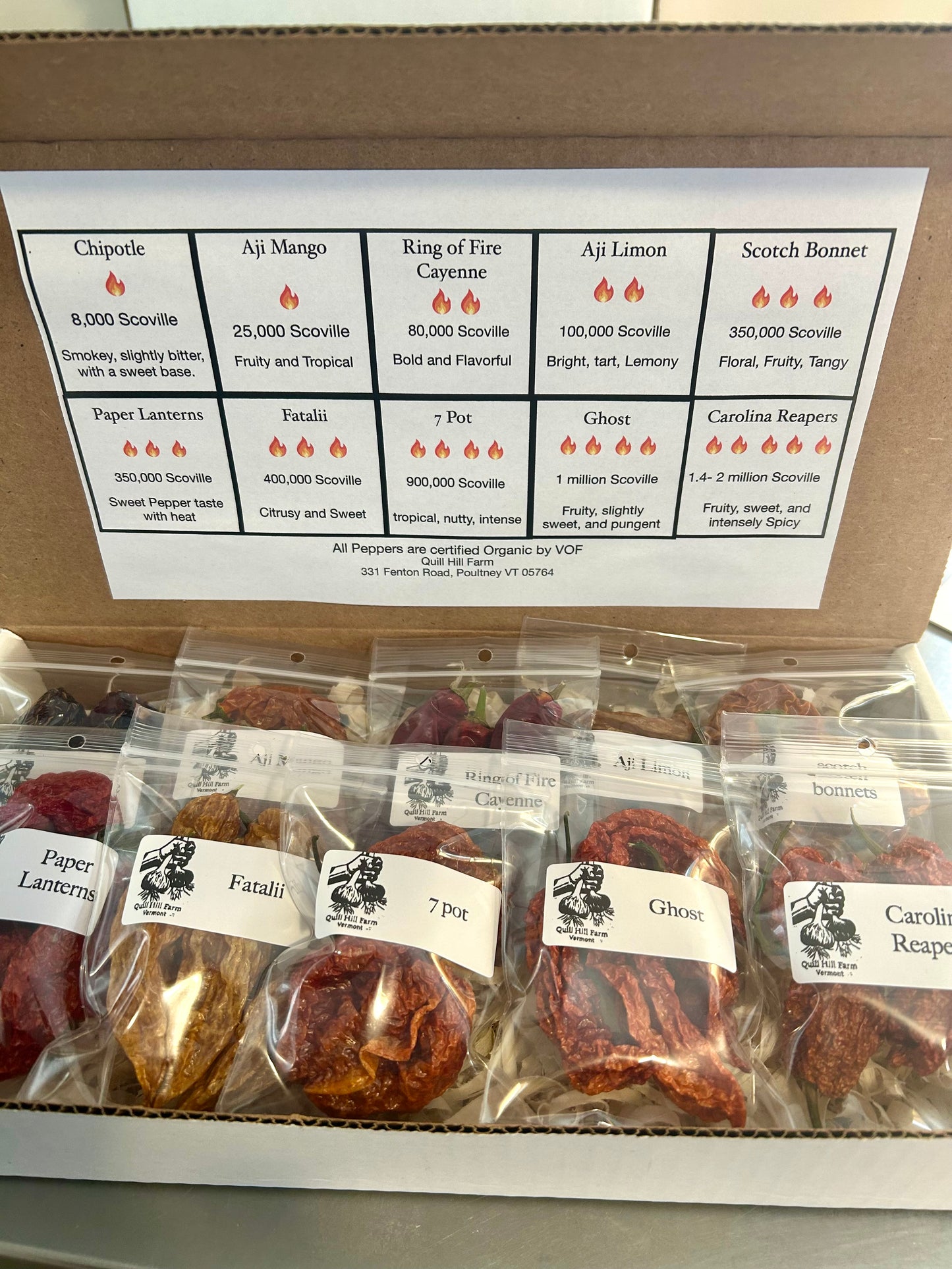 Spicy peppers gift box