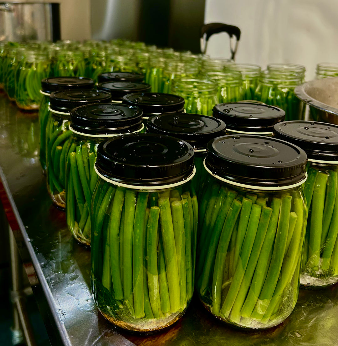 Spicy Garlic Scape Pickles