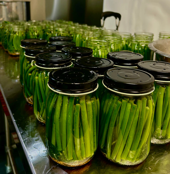 Spicy Garlic Scape Pickles