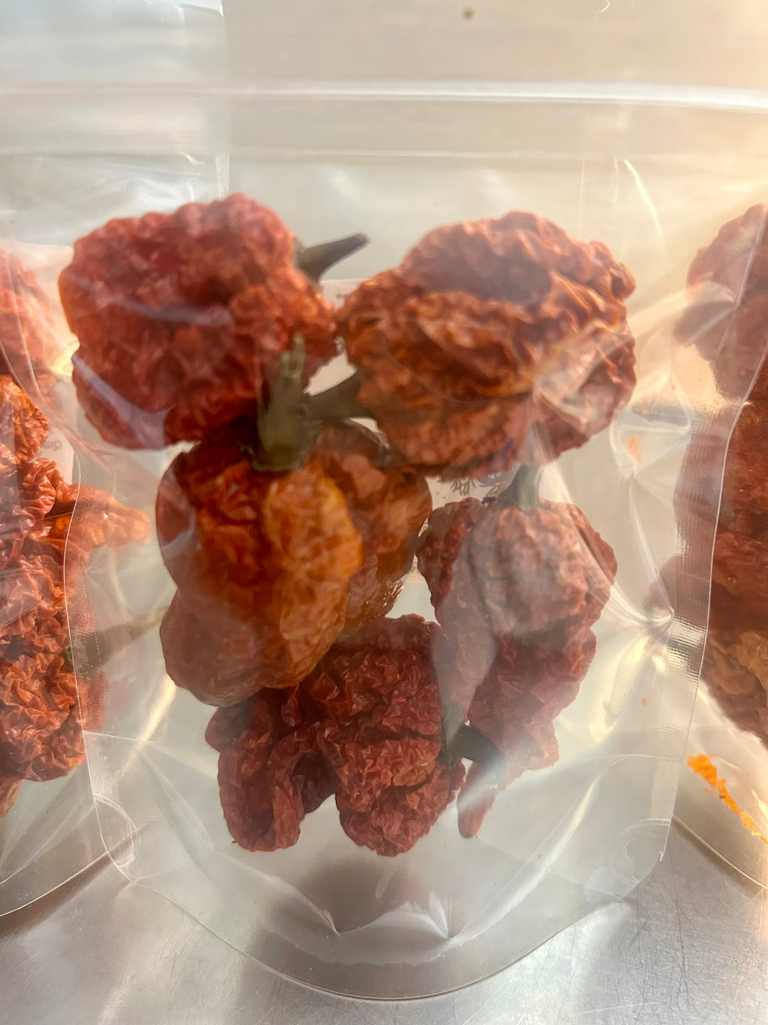 7 pot peppers. Certified Organic