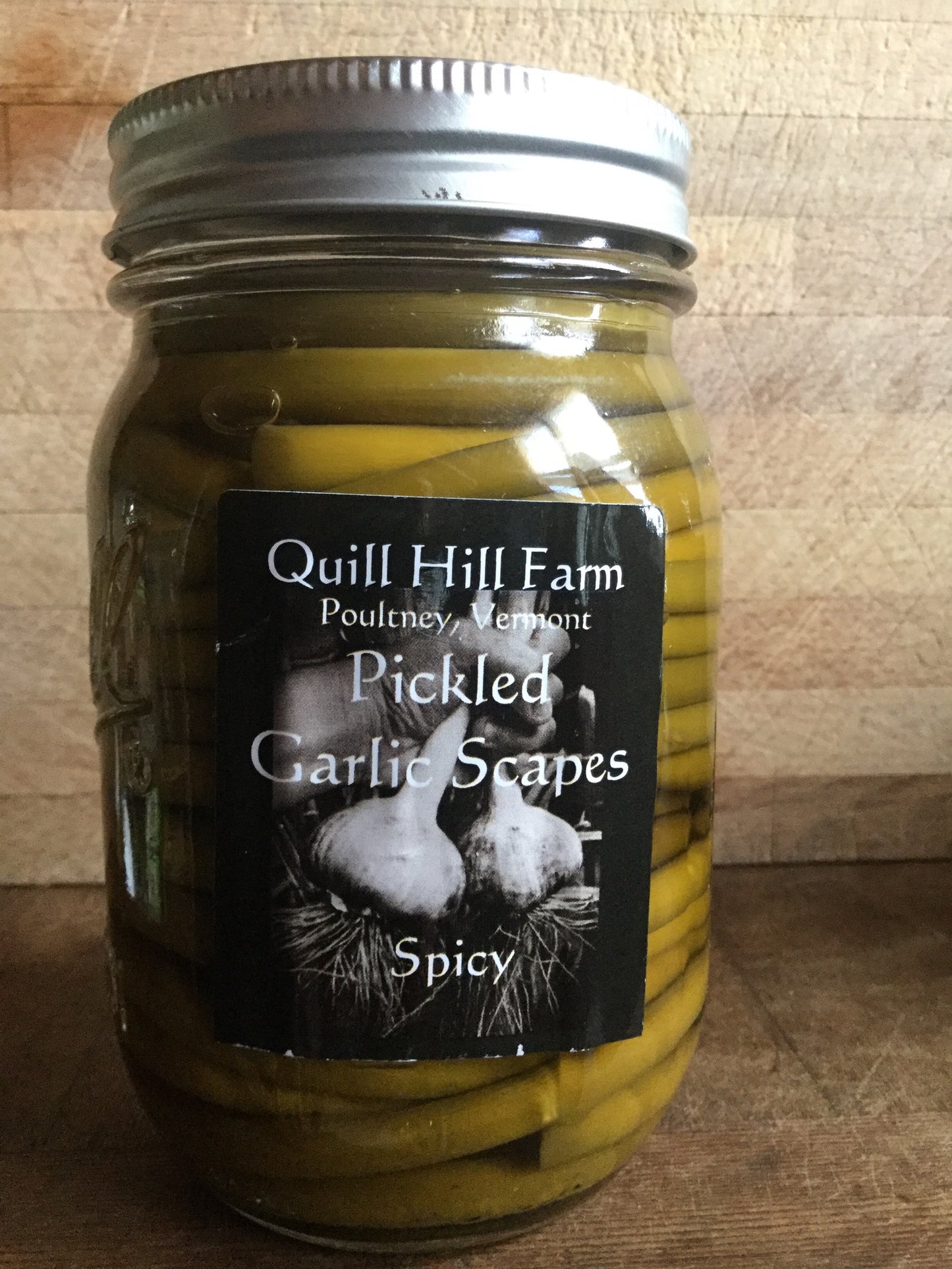 Spicy Garlic Scape Pickles